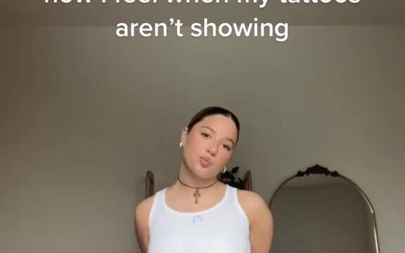 Mackenzie Ziegler Shows Off Her Pokies in a White Tank Top