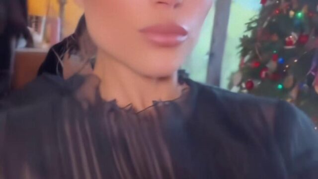 Olivia Culpo Flashes Her Nude Boobs as She Poses in a See Through Dress